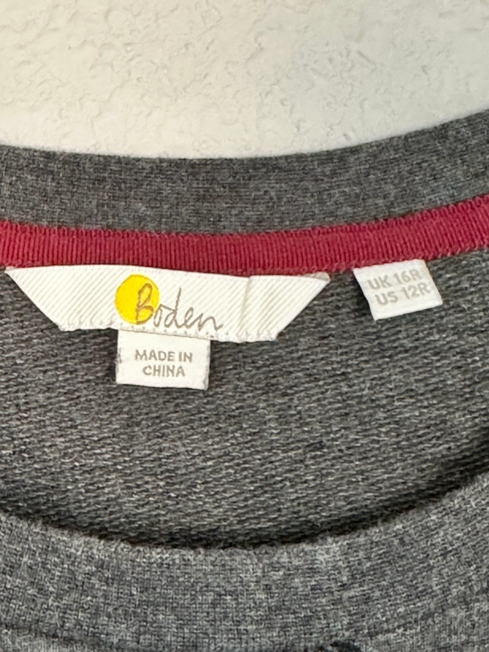 Boden Doodle Dog 100% Cotton Sweater Dress in Charcoal - Size 12R - Picture 8 of 9